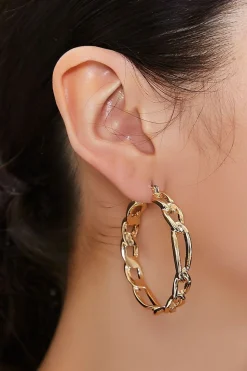 Figaro Chain Hoop Earrings