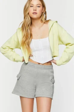 Fleece Flap-Pocket Shorts