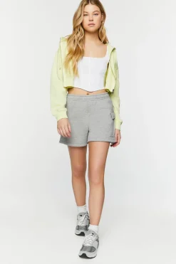 Fleece Flap-Pocket Shorts