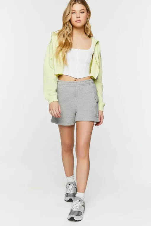 Fleece Flap-Pocket Shorts