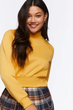 Fleece Mock Neck Pullover