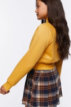 Fleece Mock Neck Pullover