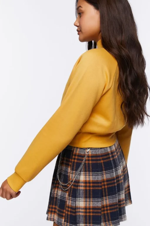 Fleece Mock Neck Pullover