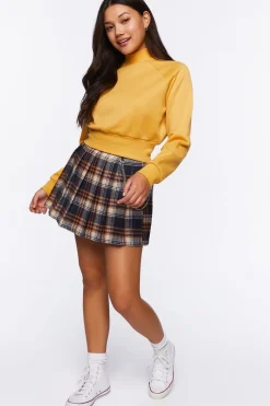 Fleece Mock Neck Pullover