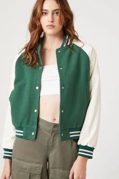 Fleece Varsity Bomber Jacket