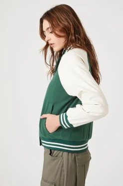 Fleece Varsity Bomber Jacket