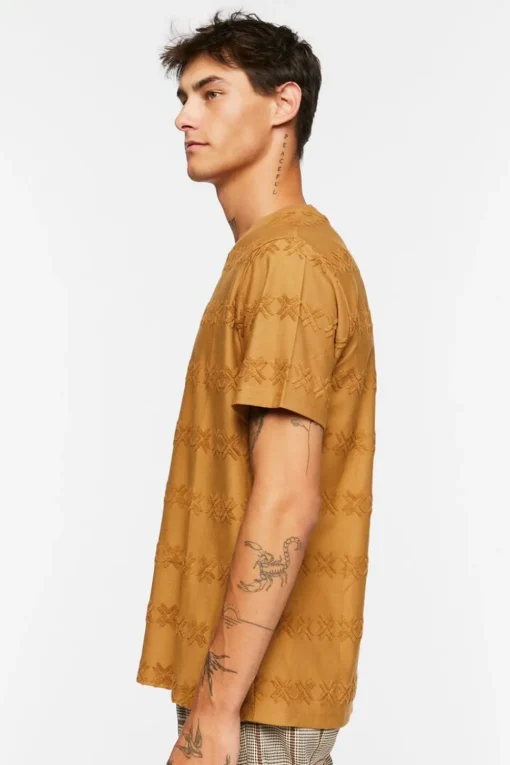 Flocked Geo Crew Tee