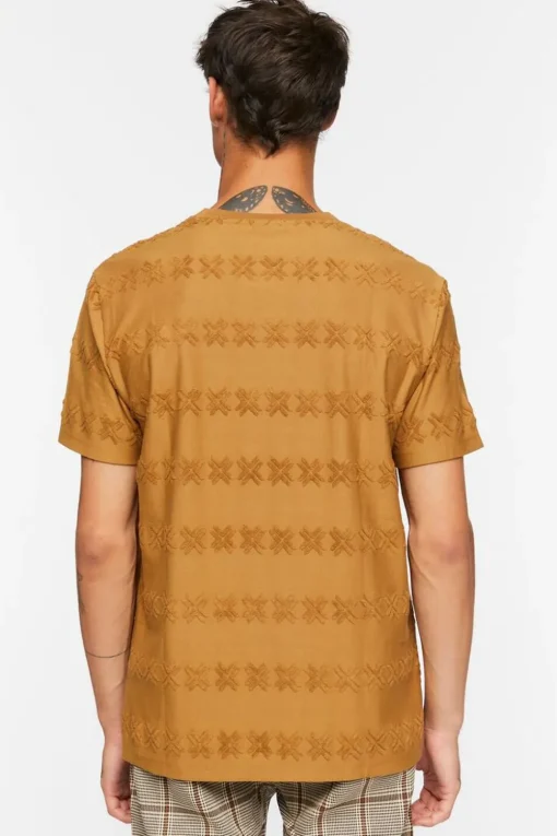Flocked Geo Crew Tee