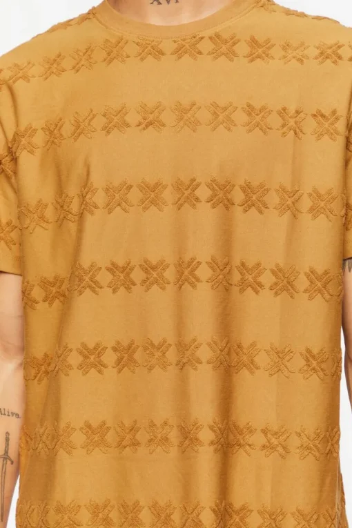Flocked Geo Crew Tee