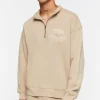 Flocked Still Going Graphic Half-Zip Pullover