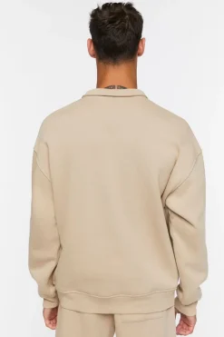 Flocked Still Going Graphic Half-Zip Pullover