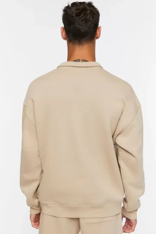 Flocked Still Going Graphic Half-Zip Pullover