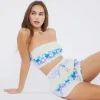 Floral Bandeau Crop Top & Shorts Set