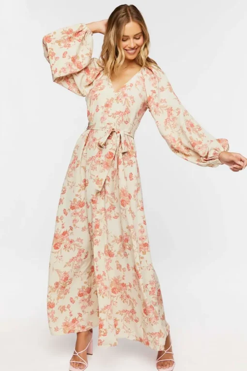 Floral Belted Maxi Dress