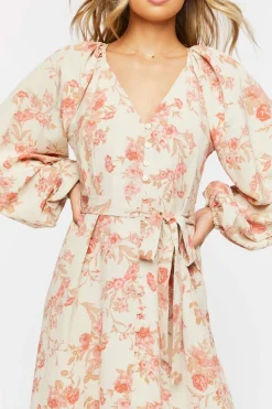 Floral Belted Maxi Dress