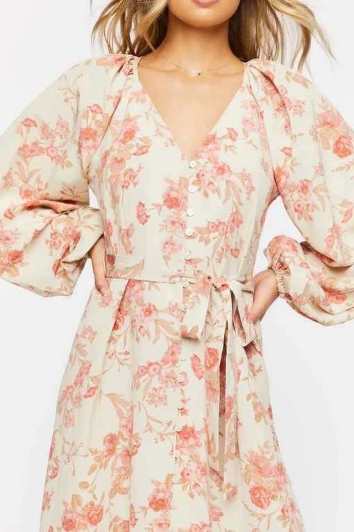 Floral Belted Maxi Dress