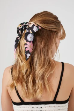 Floral Bow Scrunchie
