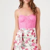 Floral Bustier Combo Wrap Dress
