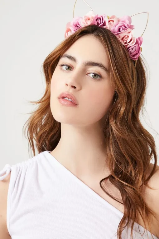 Floral Cat-Ear Headband