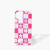 Floral Checkered Case For Iphone 12