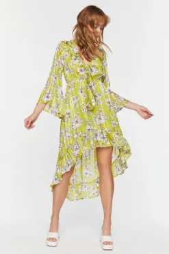 Floral Chiffon High-Low Dress