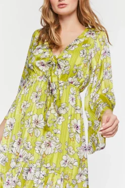 Floral Chiffon High-Low Dress