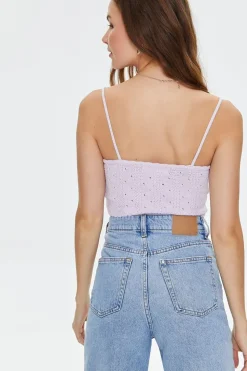 Floral Crochet Cropped Cami