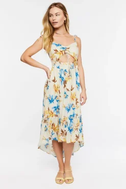Floral Cutout Maxi Dress