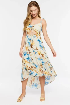 Floral Cutout Maxi Dress