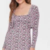 Floral Dress & Cardigan Sweater Set