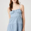Floral Eyelet Cami Mini Dress