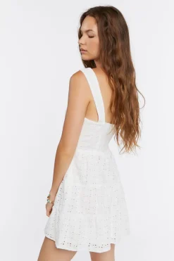 Floral Eyelet Mini Dress
