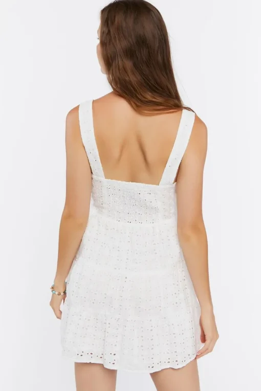 Floral Eyelet Mini Dress
