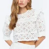 Floral Eyelet Top & Shorts Set