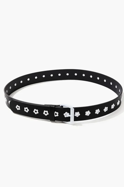 Floral Faux Leather Hip Belt
