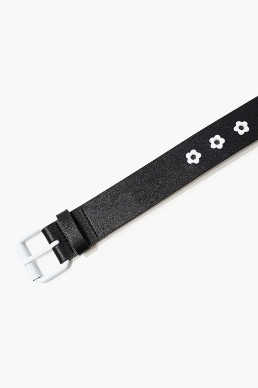 Floral Faux Leather Hip Belt
