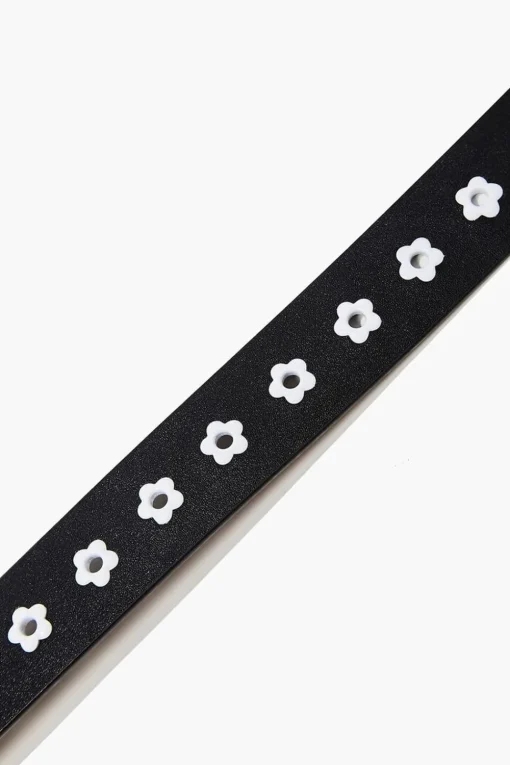 Floral Faux Leather Hip Belt