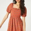 Floral Fit & Flare Mini Dress