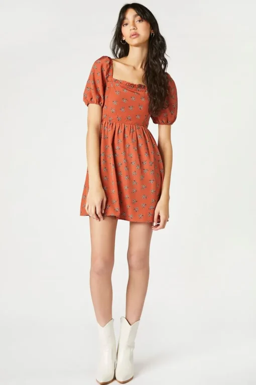 Floral Fit & Flare Mini Dress