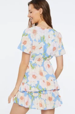 Floral Flounce Mini Dress