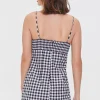 Floral Gingham Mini Dress