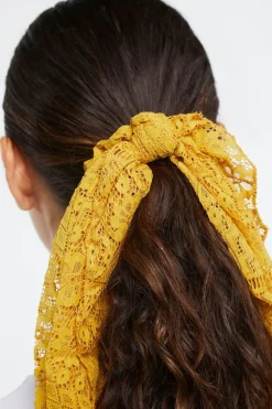 Floral Lace Bow Scrunchie