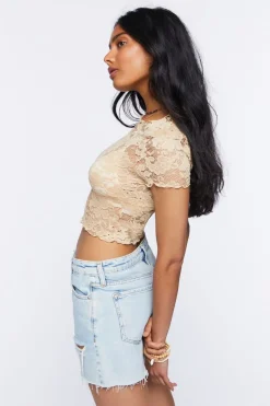 Floral Lace Crop Top