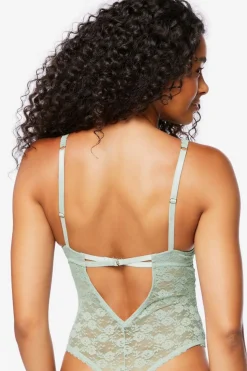 Floral Lace Mesh Lingerie Bodysuit
