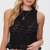 Floral Lace Scalloped Top