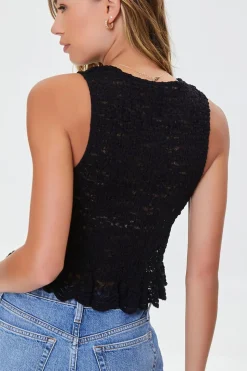 Floral Lace Scalloped Top