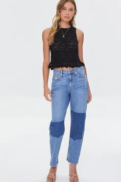Floral Lace Scalloped Top