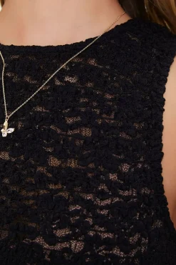 Floral Lace Scalloped Top
