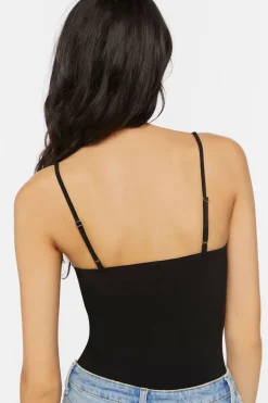 Floral Lace-Trim Bodysuit