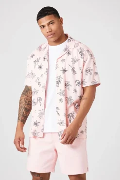 Floral Line Art Graphic Shirt